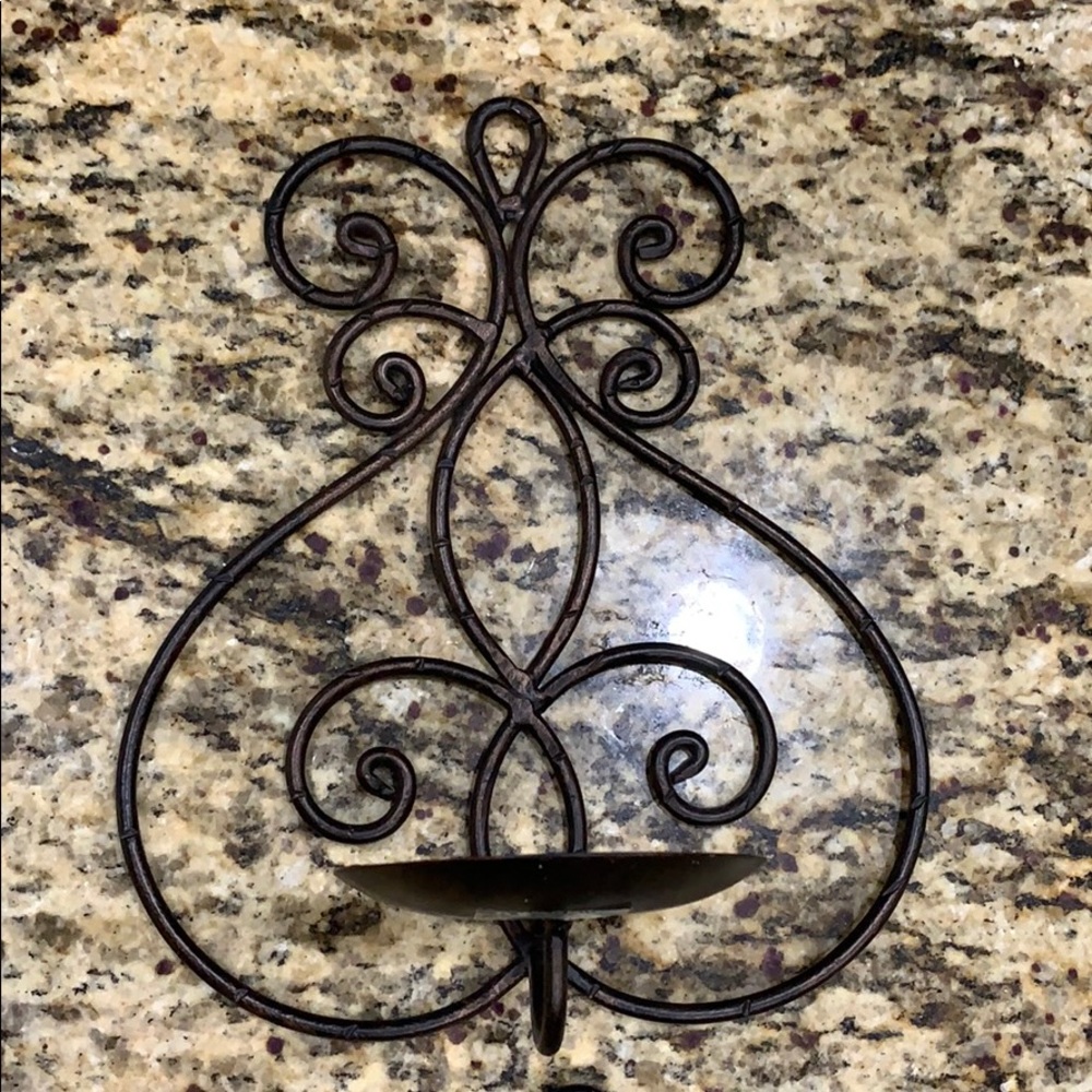2 bronze wall scones